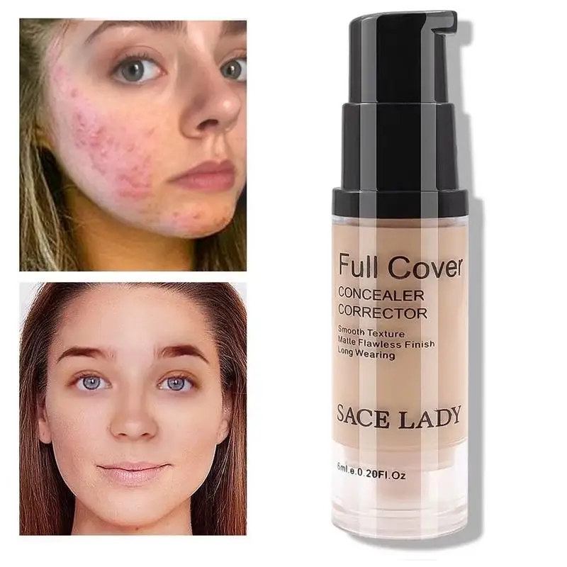 

SACE LADY Full Cover Liquid Concealer Natural Makeup Base Flaws Coverage Waterproof