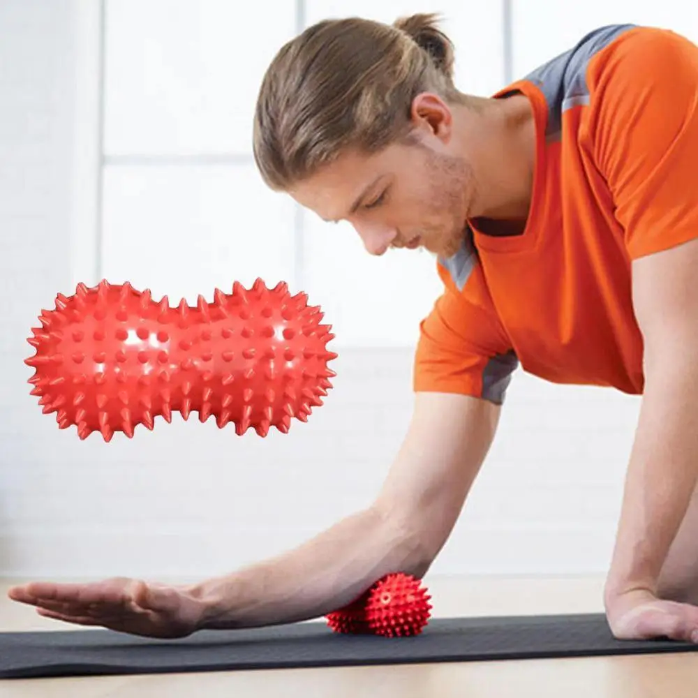 1pcs Peanut Massage Ball Spiky Relief Muscle Aches Stress Peanut Ball Therapy Healthcare Gym Muscle Relex Device Soft fitness