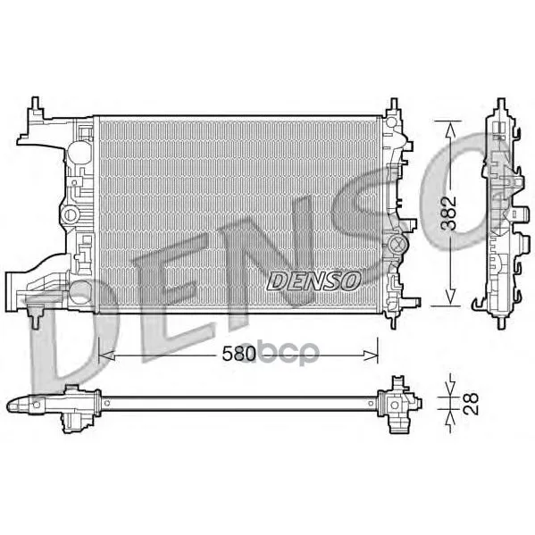 Радиатор Системы Охлаждения Opel: Astra J 1.7 Cdti 09- Vauxhall: Astra Mk Vi 1.7 Cdti 09- Denso арт. DRM20096