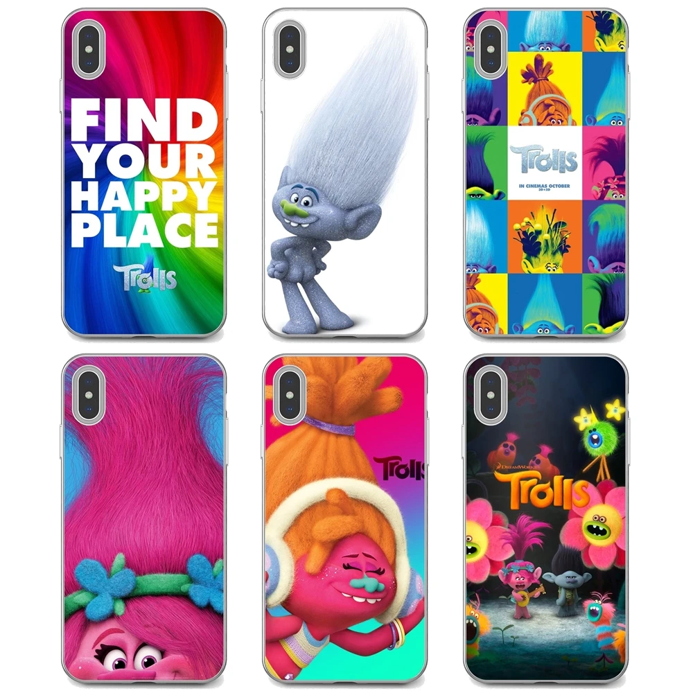For Sony Xperia XA Z3 Z5 XZ1 XZ2 Z Z1 Z2 compact M2 M4 M5 C4 C6 E3 T3 Silicone Cover movie-The-Trolls-wallpaper | Мобильные телефоны