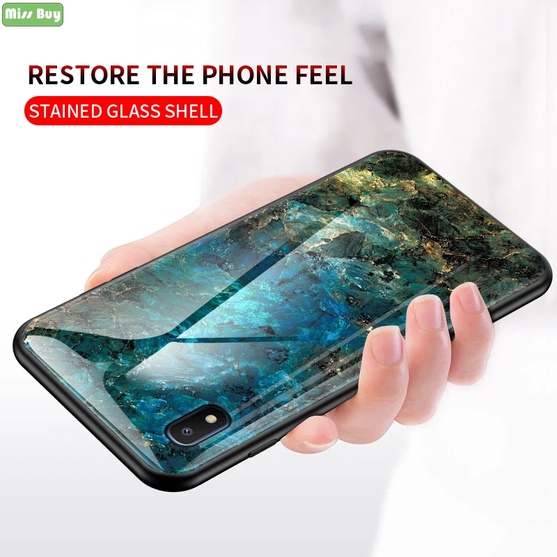 For Xiaomi Redmi Note 4 4X 5 5a Prime 6 Pro Marble Gradient Pattern Tempered Glass Back Cover Soft Edge Shell Case Funda | Мобильные