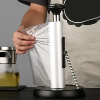 

Stainless Steel Roll Paper Holder Multifunctional Spring Tabletop Double Rod Tissue Holder For Bathroom Room Kitchen
