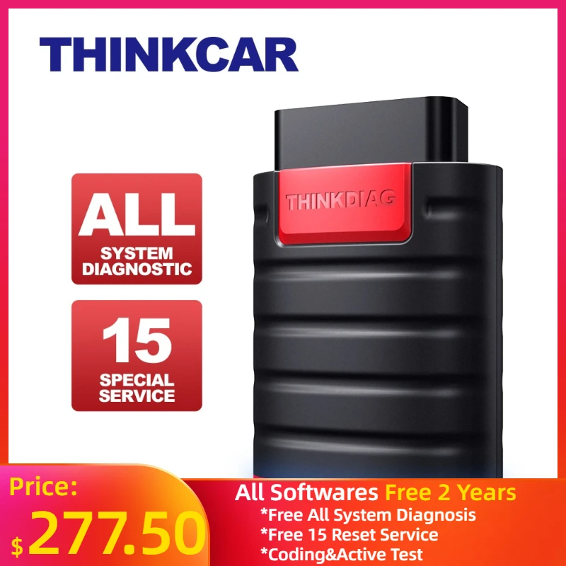

ThinkDiag All Free Softwares Car Code Reader Scanner All System Diagnostic Tool 15 Reset Services OBD2 Full Functions