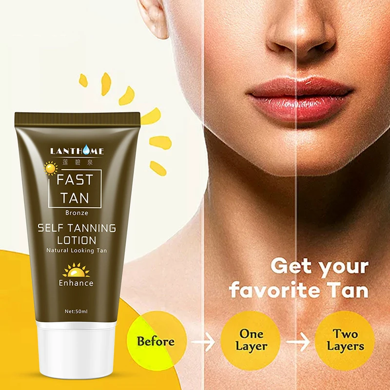 Self Tanning Lotion Bronzer Face Body Solarium Cream Fast Tan Nourishes Moisturizes Skin 50ml |