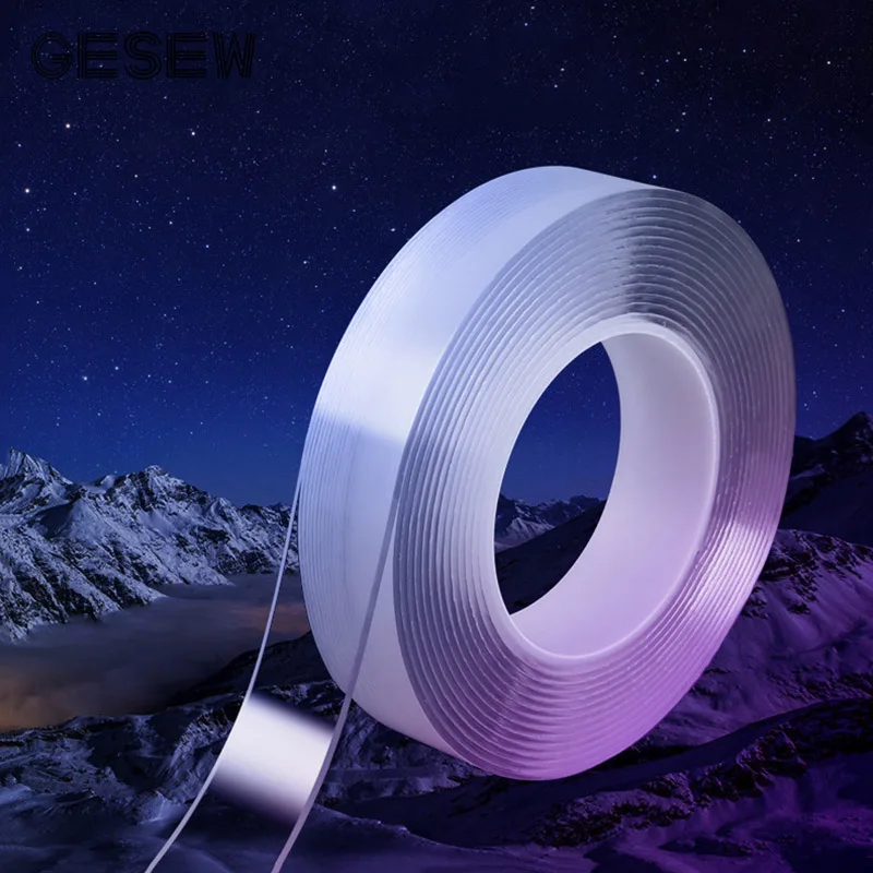 

Nano Tape Double Sided Washable Reusable Traceless Magic Multifunctional Tape Kitchen Accessories Bathroom Sets