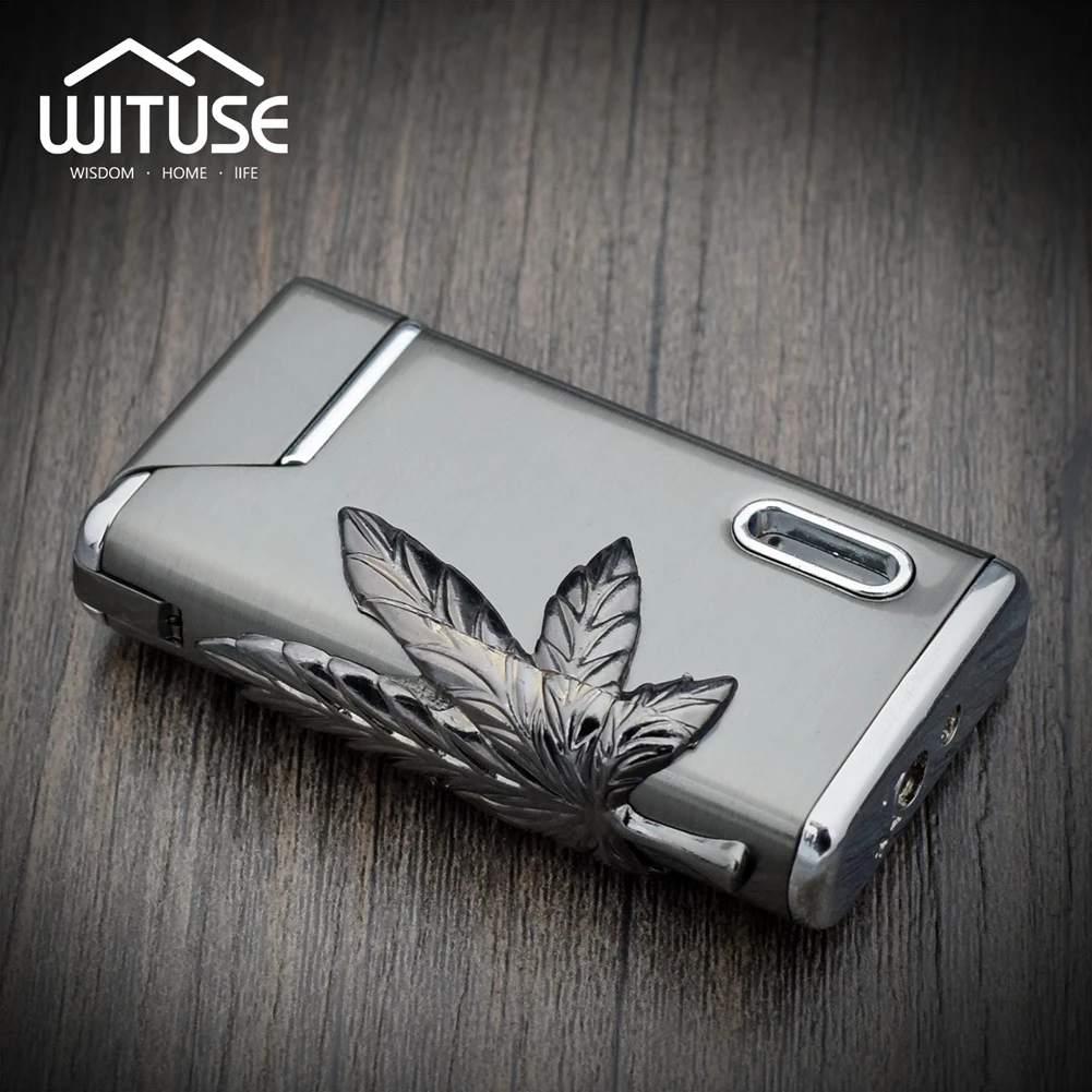 New Refillable Torch Turbine Metal Lighter Jet Butane Fire Cigar gas Lighter Cigarette Butane Windproof Lighters With LED Light