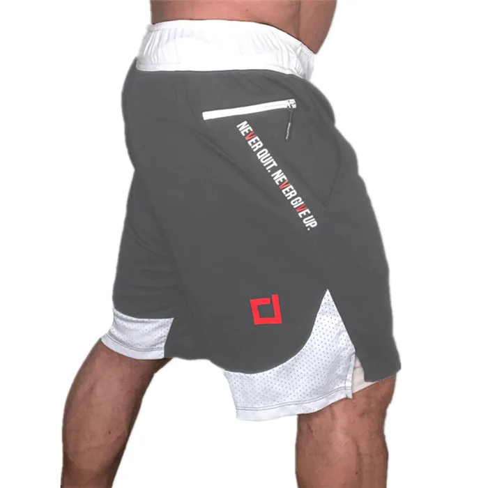 2020 New Quick Dry Men multi-pocket Sports Running Shorts  fitness Exercise Jogging 2 IN 1 Shorts With Longer Liner 5 Colors smart casual shorts