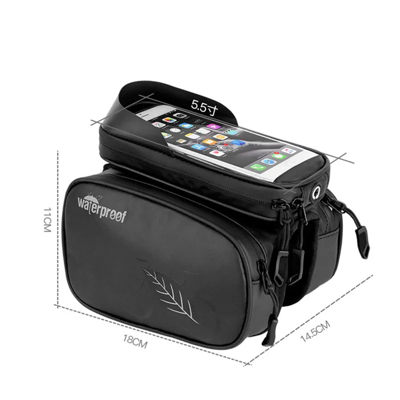 Cycling Bike Top Tube Bag Rainproof MTB Bicycle Frame Front Head Cell Phone Touch Screen Bag Pannier Bike Accessories