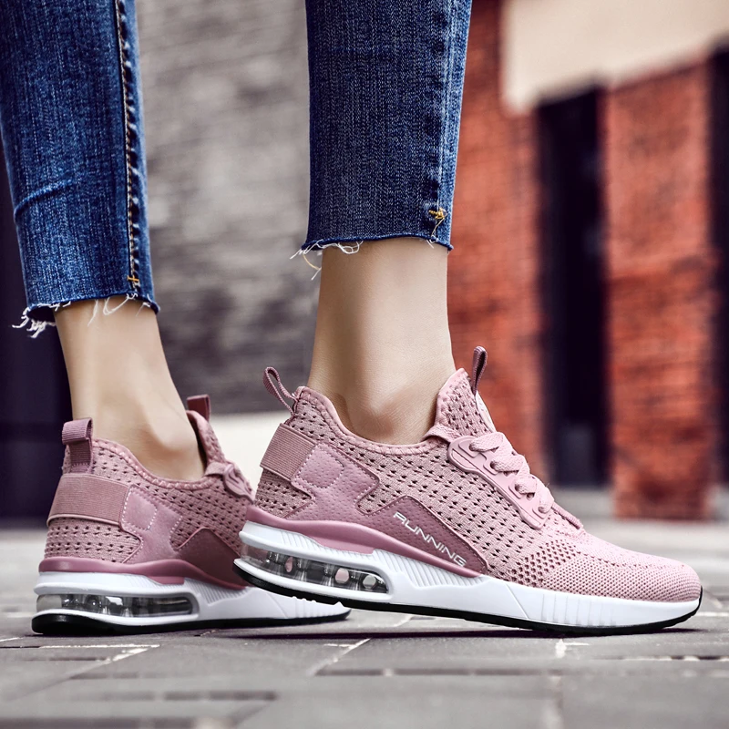

Women Running Shoes Grils Sneakers Walking Jogging Tracking Work Footwear Air Flat Fly Knit Ultralight Basket Gym Sport Shoes