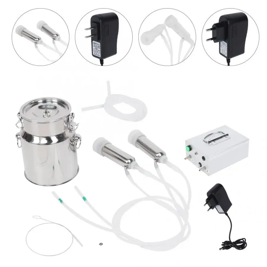 

Farm Animal Feeding Eqipment 14L Charging Portable Household Electric Goat Cow Milking Machine Milker with Vacuum-Pulse Pump