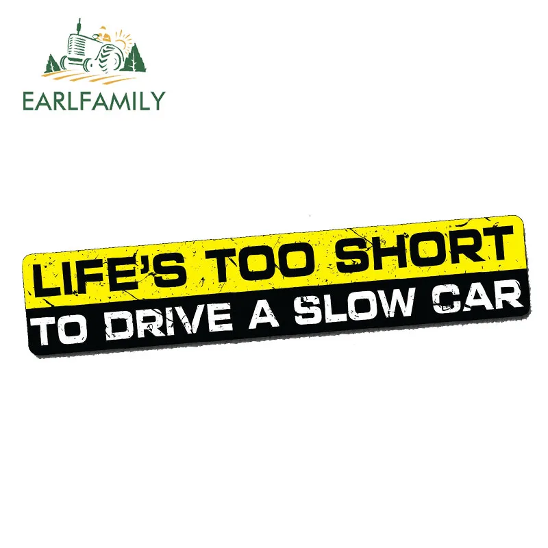 EARLFAMILY 15 см x 3 Виниловая забавная наклейка LIFE TOO короткая дрейф JDM быстрые