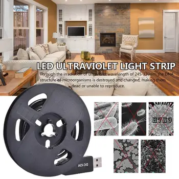 

UV Black Light LED Strip LED Ultraviolet Lamp USB Powered Disinfection Sterilization Light Strip For Cabinet Wardrobe Shoe Rack