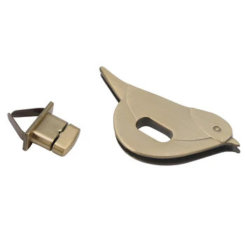 

2pcs Cute Bird Shape Clasp Turn Lock Twist Locks Metal DIY Handbag Purse Buckle Bag Parts Hardware Accessories