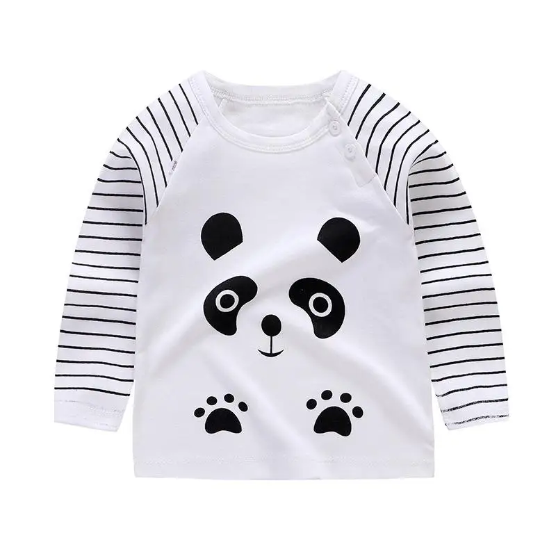 Новая осенняя одежда для малышей детская нижняя рубашка для девушки, хлопок, модная детская футболка с длинным рукавом - Color: P14