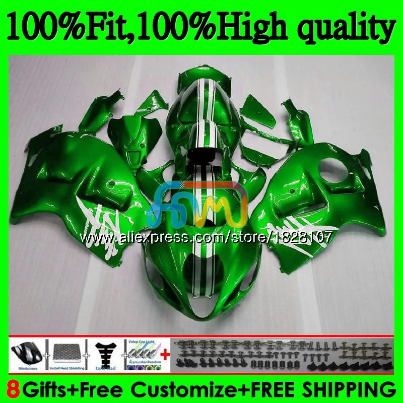Инъекции для SUZUKI Hayabusa GSXR 1300 GSXR-1300 57BS. 215 GSXR1300 08 13, 14, 15, 16 лет 2008 2013 обтекатель жемчуг зеленый