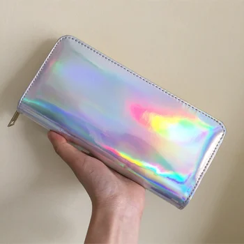 

Wallet Women Handbag Holographic Leather Wallets Laser Organizer Ladies Long purses Female Girl Purse Card Id Holders