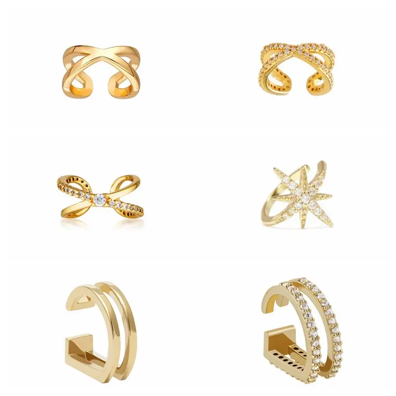 Pendientes coreanos de cartílago falso sin Piercing, 1 Uds., Clips de Plata de Ley 925 auténtica, joyería fina