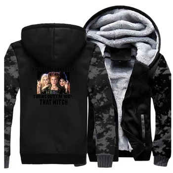 

Hocus Pocus I Just Took A Dna Test Turns Out I'm 100% That Witch Print Men Sweatshirt 2019 Spring Winter Fleece Zipper Jacket