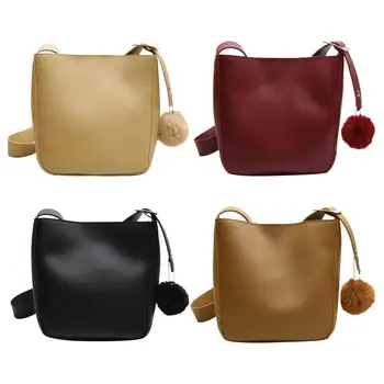 

Hot Sale Handbags Classic Delicate Women PU Leather Shoulder Crossbody Bag Fashion Large Capacity Bucket Handbag