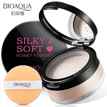 BIOAQUA Отбеливающее масло матовая рассыпчатая пудра шелковистые мягкие минералы Пудра со спонжем макияж отделка шелковистая мягкая медовая пудра для лица