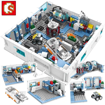 

SEMBO The Wandering Earth Laboratory Architecture Model building blocks DIY Bricks Friends Kids Toys Creator classic ideas City