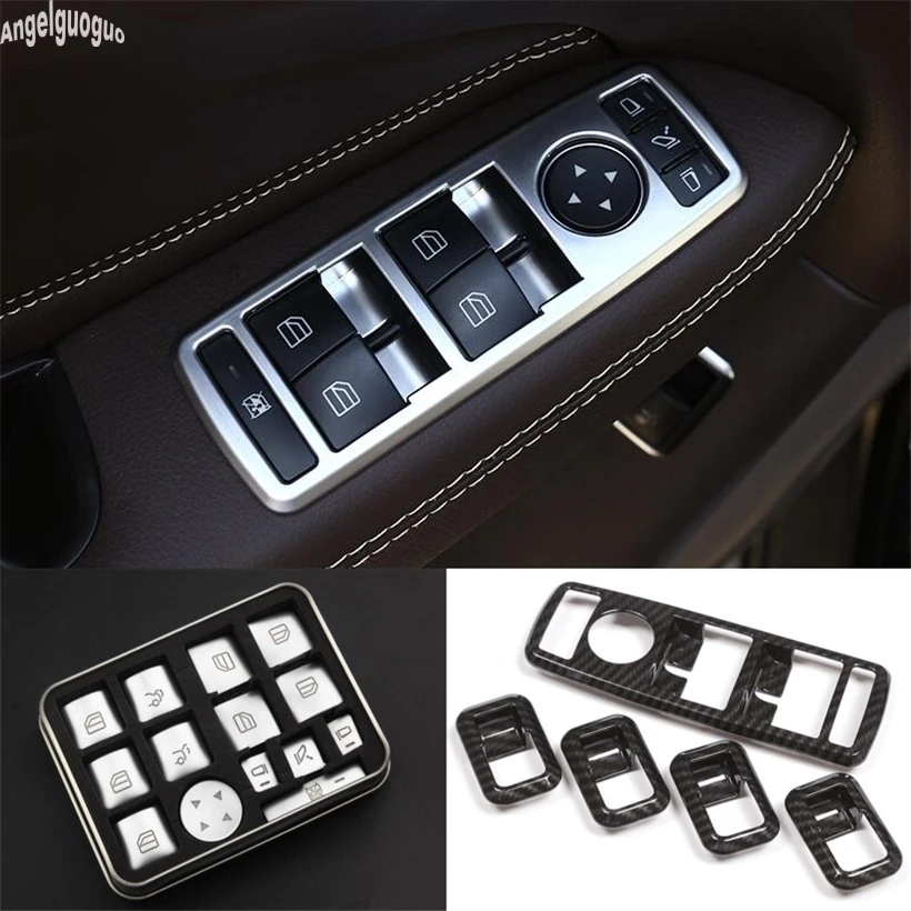 Car Window Glasses Lift Button Cover Switch Frame Trim For Mercedes Benz W204 A B C E GLA CLA GLK GLE class W176 W212 8 W166 etc