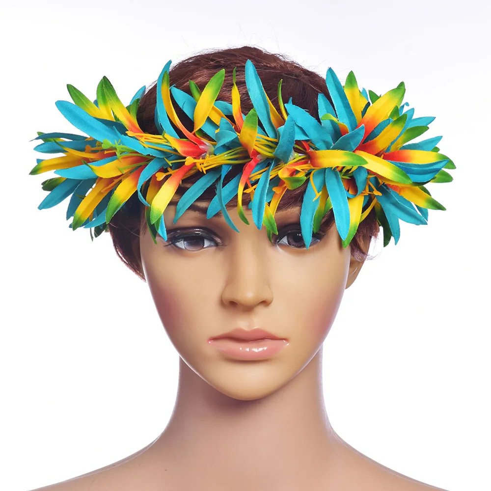 

Free Shipping HL0004B-9 50Pcs/lot 5Colors 50Cm Artificial Velvet Spider Lily Headband Tropical Hawaii Floral Headwear Wholesale