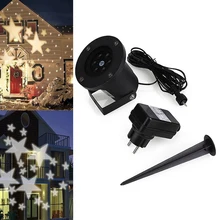 Рождество 6LED проектор звездного неба лампа Ландшафтный лазерный светильник теплый белый сад Звездное Декор лазерный проектор 12 В на открытом воздухе фестиваль