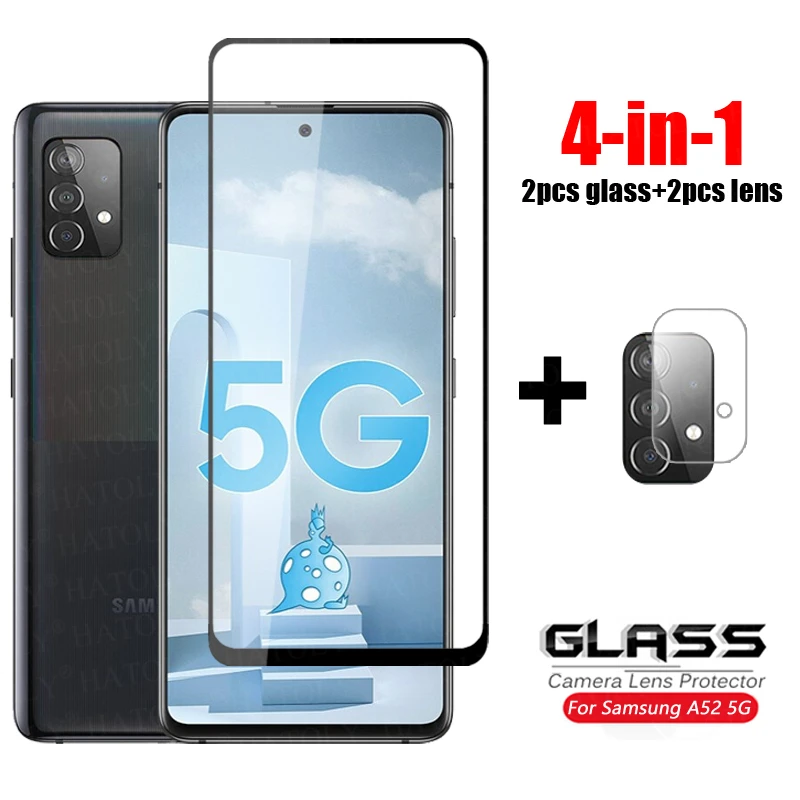 For Glass Samsung Galaxy A52 Tempered Glass for Samsung Galaxy A52 A72 A32 A22 A22s A12 A03S M22 M32 M52 Film Screen Protector phone screen protectors