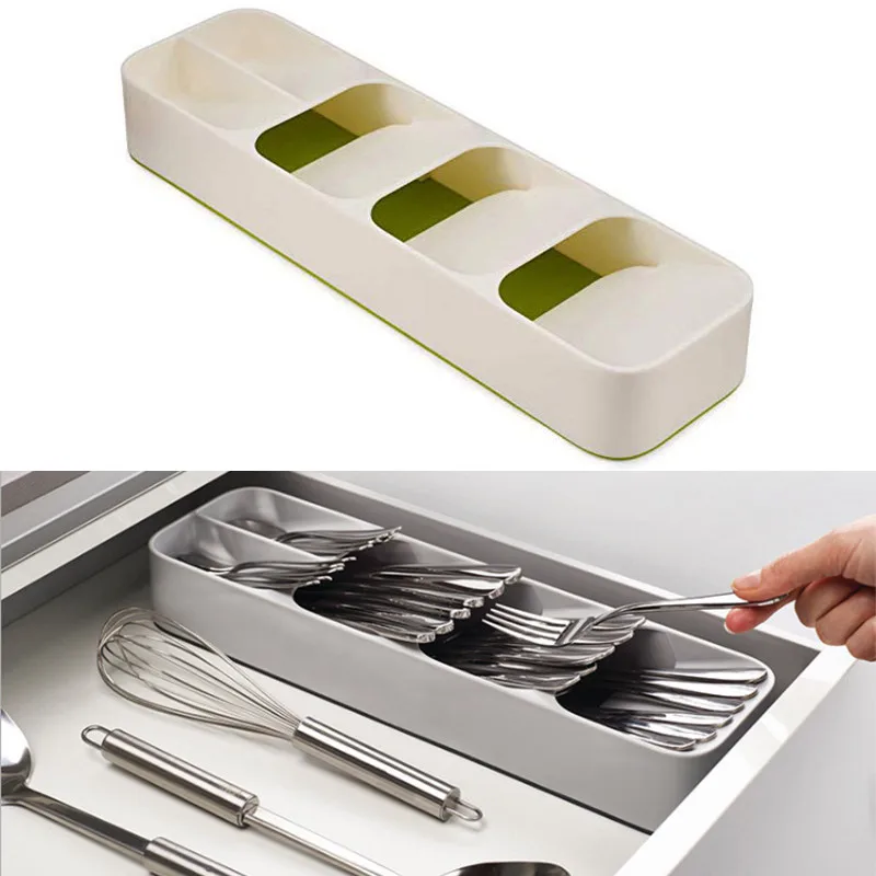 

kitchen Storage Box Organizer Drawer Organizer Tray Spoon Knife Fork Cutlery Box Kitchen Storage Holder Rack