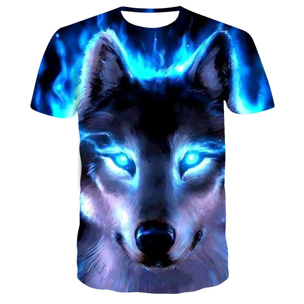 

2019 Newest Wolf 3D Print Animal Cool Funny T-Shirt Men Short Sleeve Summer Tops Tee Shirt T Shirt Male Fashion tshirt Male 6XL