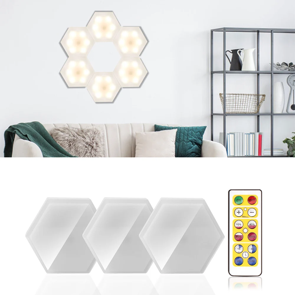 

Dimmable Touch Sensor LED Under Cabinet Light Wall Lamp Wardrobe Stairs Closet Kitchen Night Lights Warm White + Remote Control