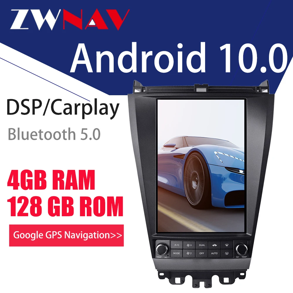 

4+ 128G Tesla screen Android 9 For Honda Accord 2003 2004 2005 2006 2007 Car multimedia Player GPS Audio Radio Stereo Head Unit
