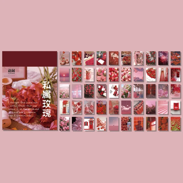 Yoofun 50 Sheets Natural Scenery&Art Paintings Stationery Stickers Book Aesthetic Landscape Cute Bullet Journaling Decor Sticker A