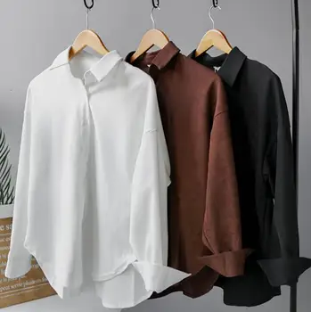 

White Black Shirts Ladies Long Sleeve Polo Shirts Fall 2019 Women Tops Korean Fashion blusas mujer