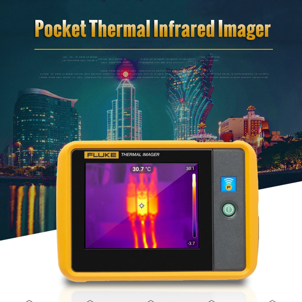 FLUKE PTi120 ручной тепловизор Карманный тепловая камера Инфракрасный Тепловизор ИК-изображений Senor термометр 10800 пикселей 1 м осенний