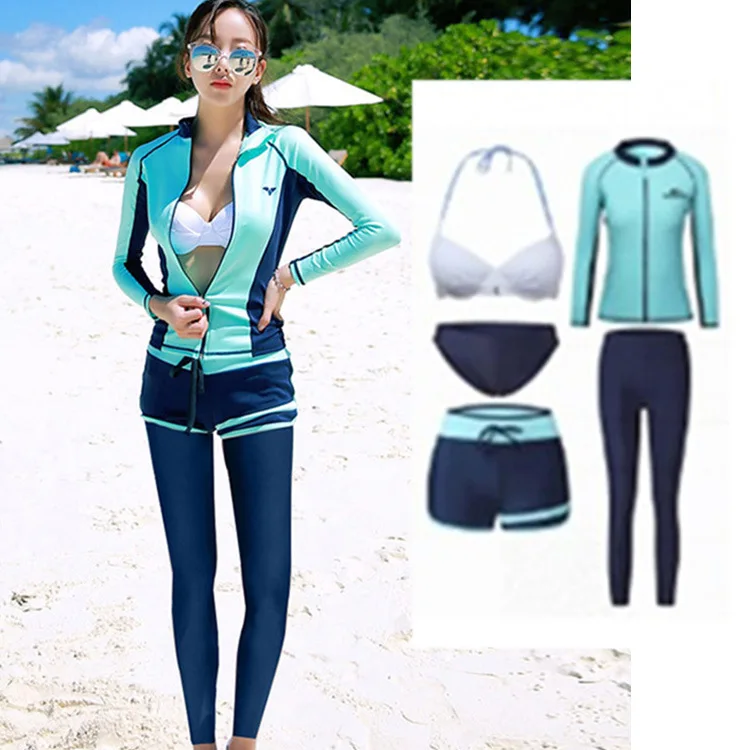 9154 Rashguards сексуальный купальник для женщин 5 шт. рубашка с длинными рукавами брюки купальник для серфинга купальные костюмы бикини Рашгард гидрокостюмы - Цвет: 9154