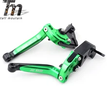 Тормозной рычаг сцепления для KAWASAKI Z1000 2007- 09 10 11 13 14 15 зеленый мотоцикл Регулируемый складной выдвижной логотип Z 1000