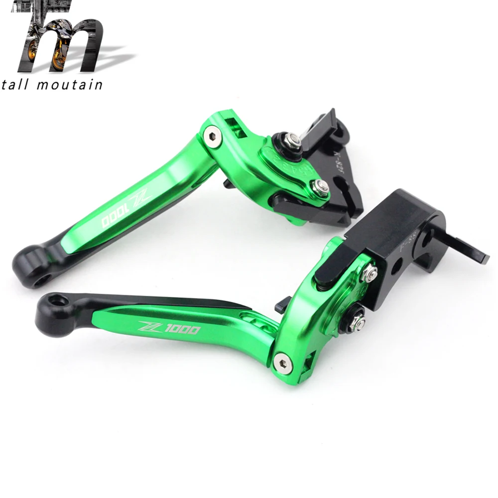 

Brake Clutch Lever For KAWASAKI Z1000 2007-2016 09 10 11 13 14 15 Green Motorcycle Adjustable Folding Extendable Logo Z 1000