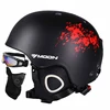 Casco de esquí para hombre/mujer/casco de esquí infantil, casco de Snowboard para adultos, equipo de esquí, gafas de protección integrada, monopatín de seguridad moldeada ► Foto 3/6