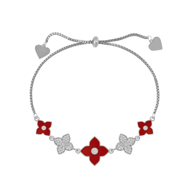 OYB new Korean style four-leaf clover zircon bracelet ladies fashion classic bracelet four-leaf flower jewelry number 6