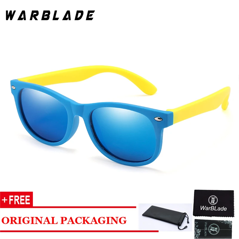 WarBlade новые детские солнцезащитные очки, Детские поляризованные солнцезащитные очки, UV400 очки для мальчиков и девочек, силиконовые защитные очки для детей