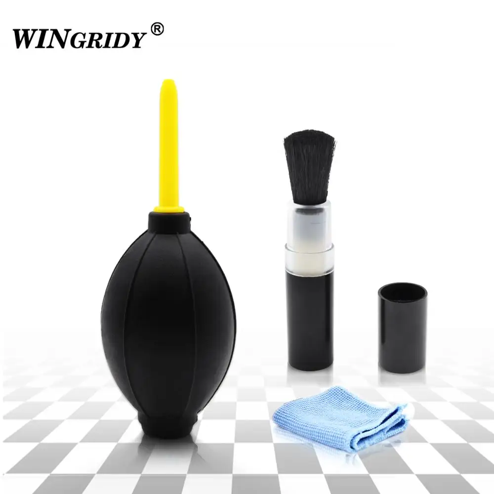 3in1 Dust Cleaner Camera Cleaning Lens Brush Air Blower Wipe Clean