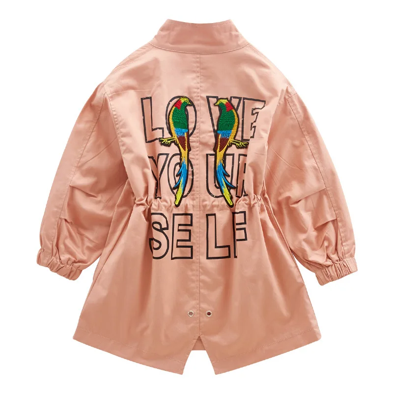 

Spring Autumn Girl Jacket 2019 Printed Cartoon Girl Children's Coat Outerwear Little Kids Coats kurtka chlopieca