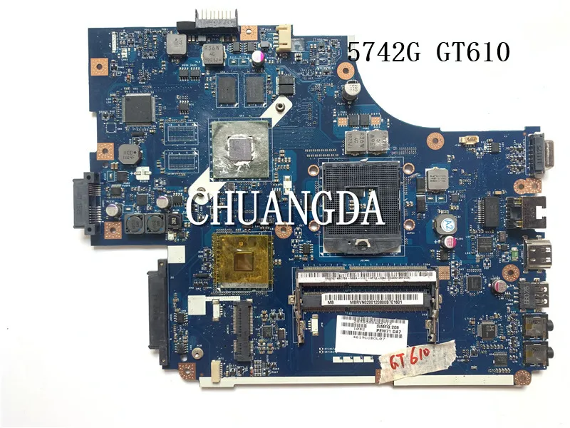 Для ACER 5742 5742G 5741 5741G материнская плата для ноутбука GPU GT610M HM55 Φ 100% тест без работы ЦП