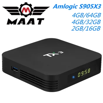 

MAAT Amlogic S905X3 2GB Ram 16GB Smart Android 9.0 TV Box Quad Core 8K 2.4G Wifi USB3.0 H.265 HDR Set Top Box TX3 Media Player