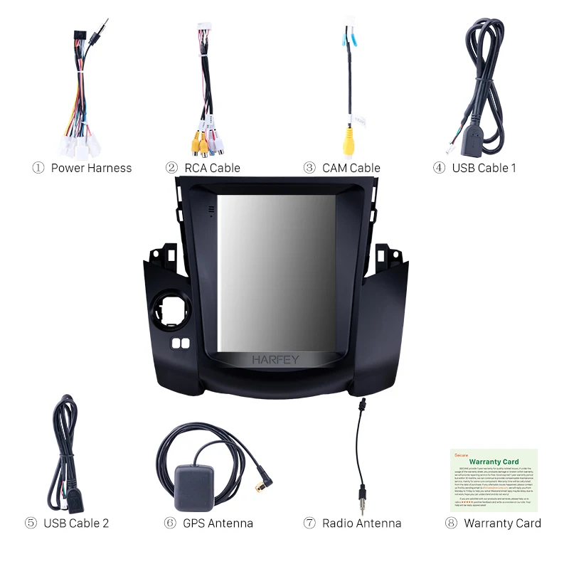 Flash Deal Harfey Unit Car GPS Navi 4G LTE Android 9.1 Radio 9.7" for 2008 2009 2010 2011 Toyota RAV4 support WIFI Digital TV 1080P Video 3
