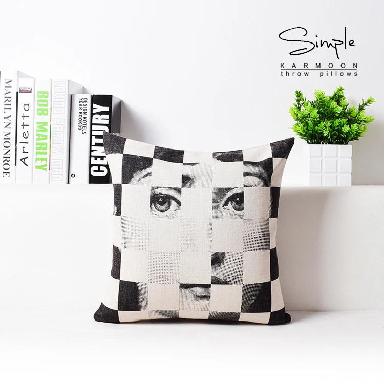 16 Высокое Качество Милан Fornasetti дизайн из хлопка и льна художественный Подушка Чехол для подушки с декором Форназетти подушки Fornasetti - Цвет: 16