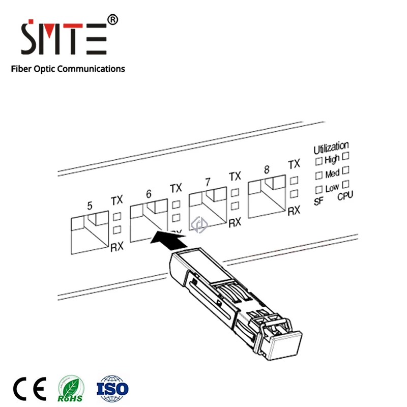 Ótico da Fibra da Fonte Módulo Ftm-3128c-sl2g 155m-2.67g 1310nm 2km-esfp 10 Módulo ótico da fibra da fonte FTM-3128C-SL2G 155m-2.67g 1310nm 2km-esfp