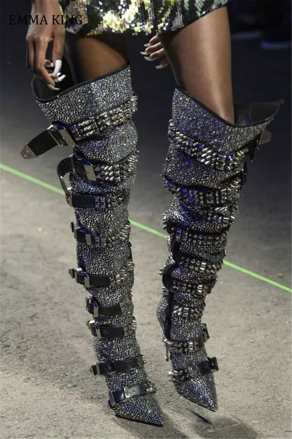 Knee High Boots Unique Iron Heel Boots 